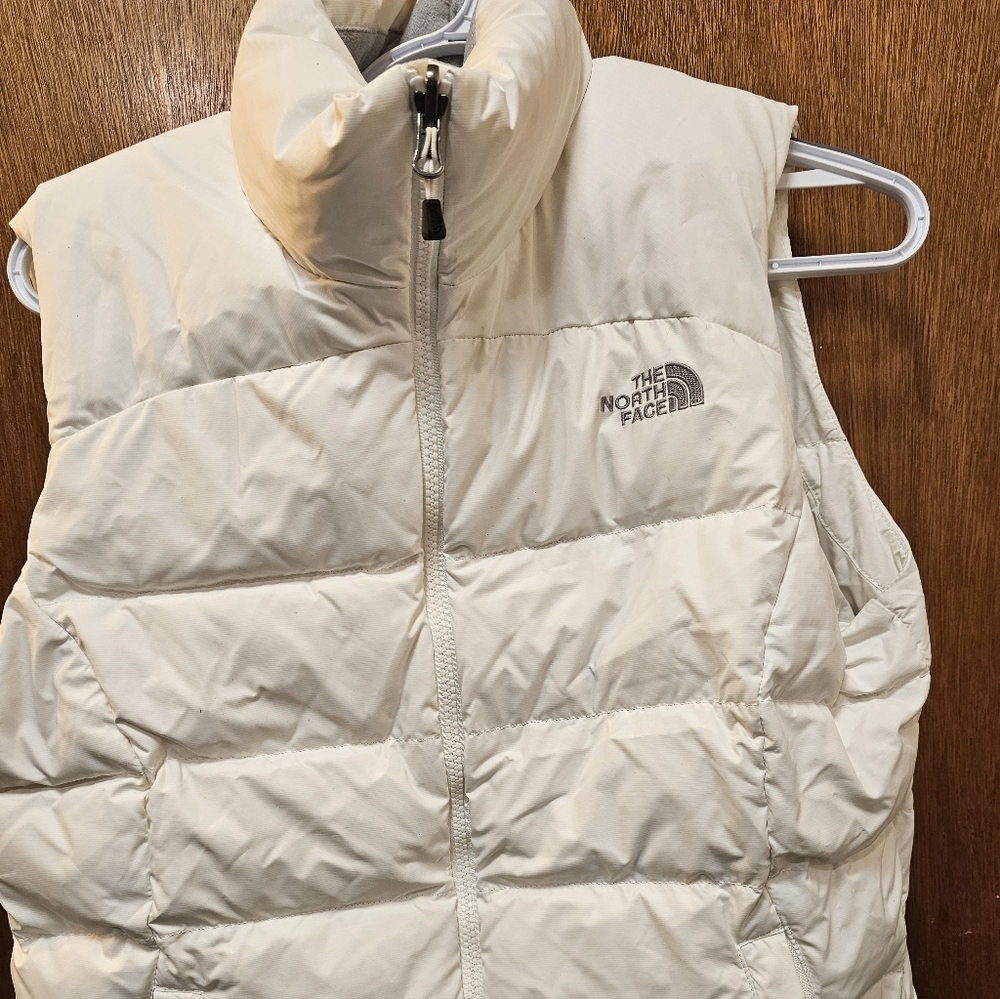 The North Face White Puffer Vest